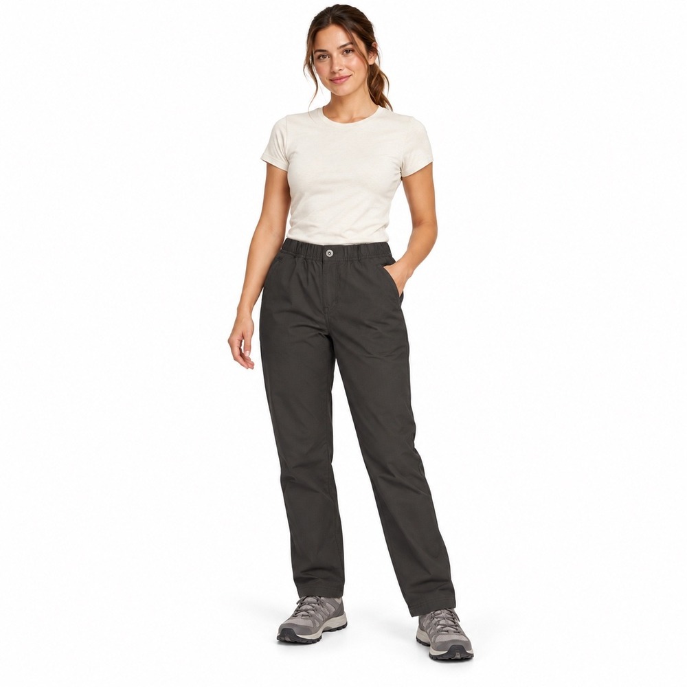 Prana Ripstop Outdoor Hiking Pants Women Size 10 Gray Organic Cotton Blend
